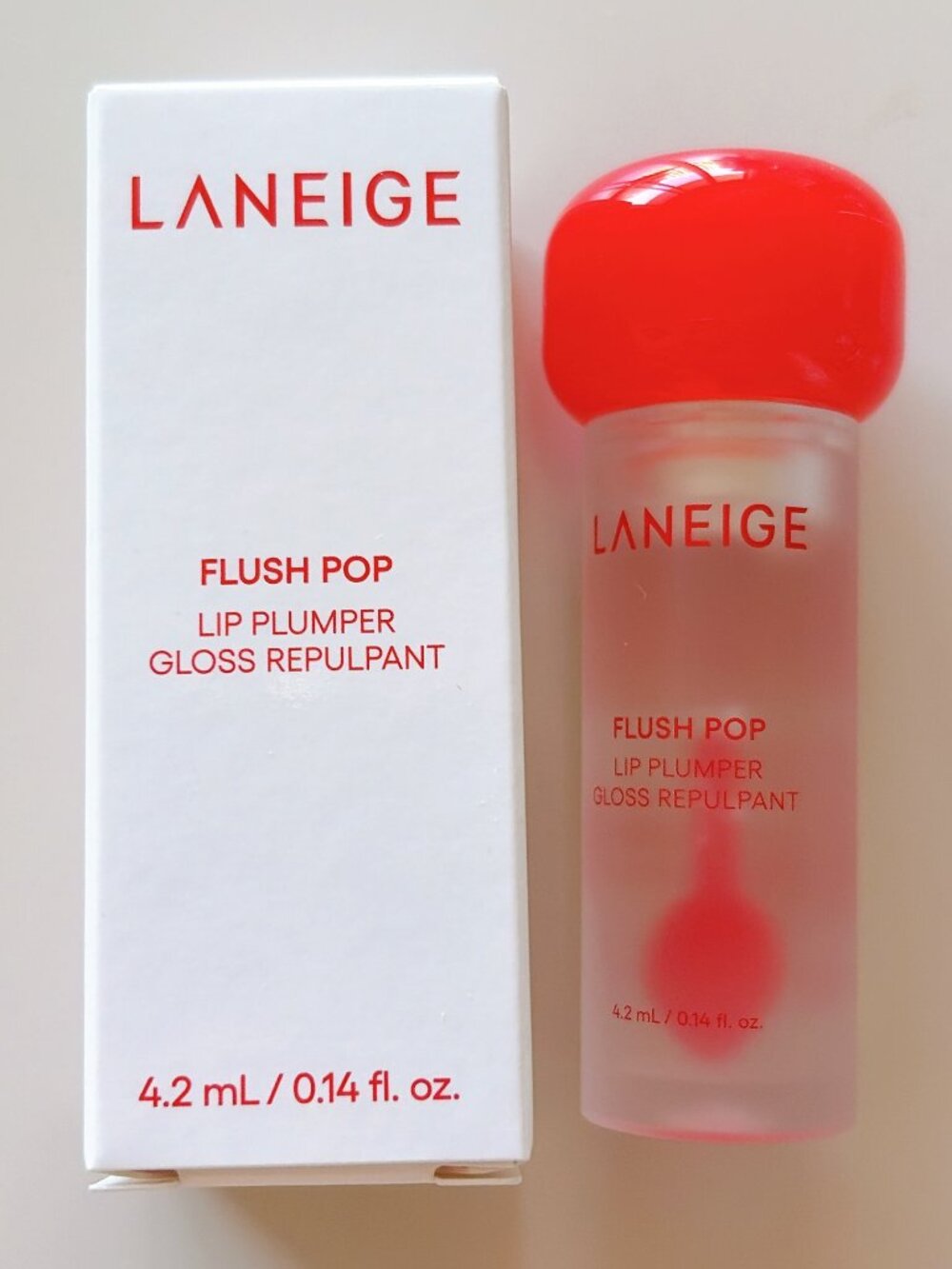 LANEIGE Flush Pop Plumping Peptide Lip Gloss Treatment - NEW in box
